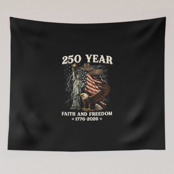 Item preview, Flag Cross Tree 250 Years Faith and Freedom designed and sold by CHIFOUR4.