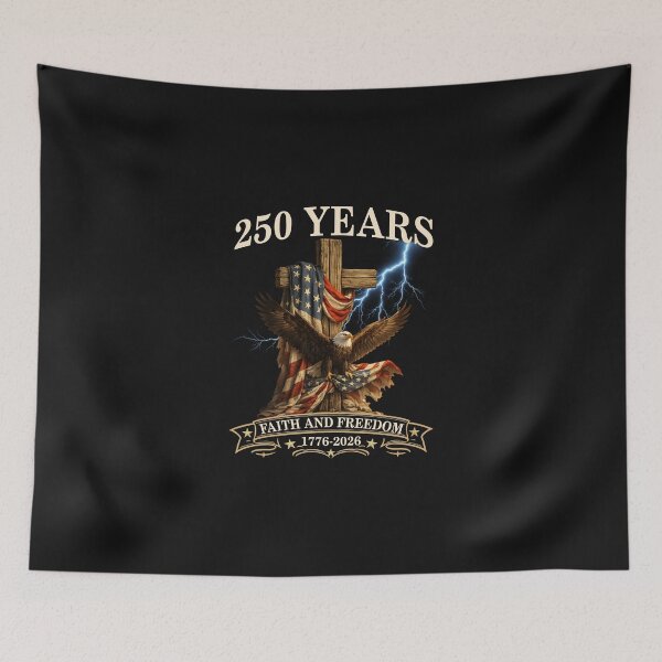Item preview, Flag Cross Tree 250 Years Faith and Freedom designed and sold by CHIFOUR4.