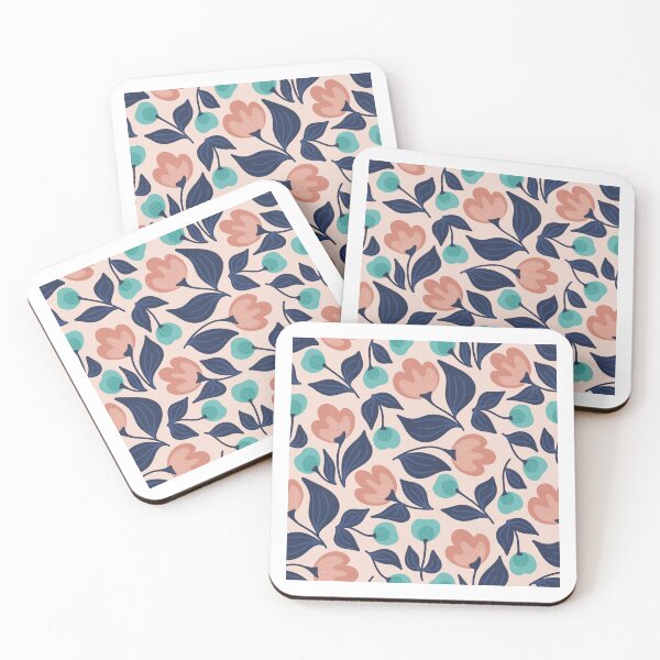 Item preview, Grandmillenial Teal Floral Pattern  designed and sold by Fern and Quill.