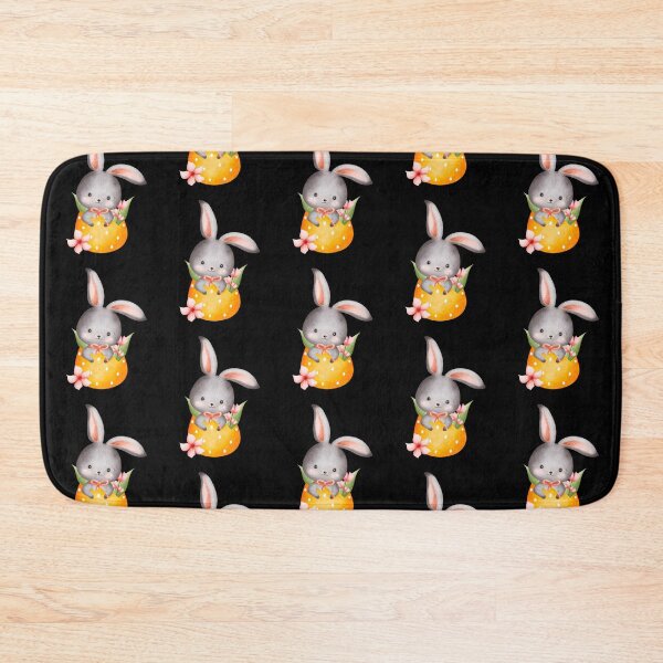Item preview, Cute Easter Bunny Sticker – Kawaii Watercolor Rabbit in Yellow Egg Shell with Spring Flowers Animal Sticker designed and sold by FestivityFinds.