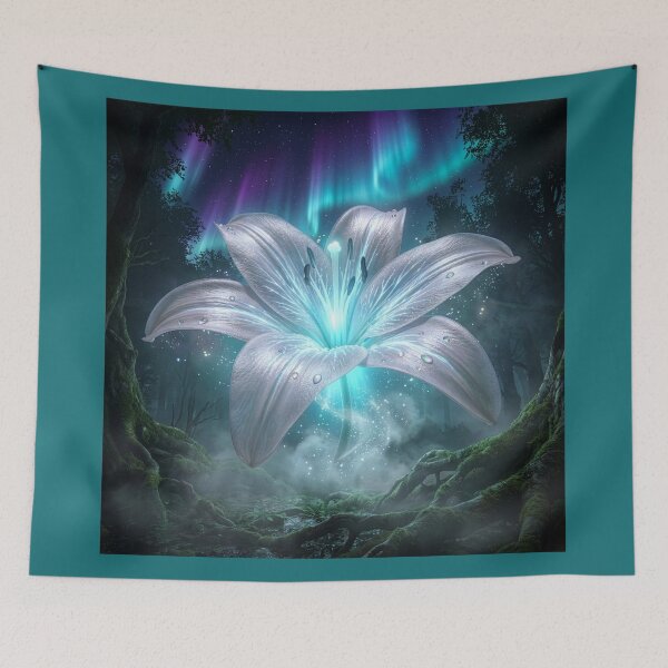 Item preview, Surreal Flower Under Northern Lights designed and sold by Tridentulus.