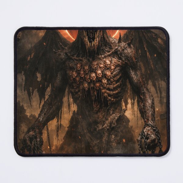 Item preview, Nightmare Devil Rising from Gothic Ruins – Terrifying Hellscape Art designed and sold by Endthedisease.