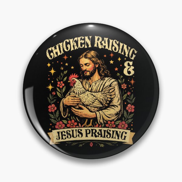 Item preview, Chicken Raising Jesus Praising Funny Farm designed and sold by Ortigzitoun.