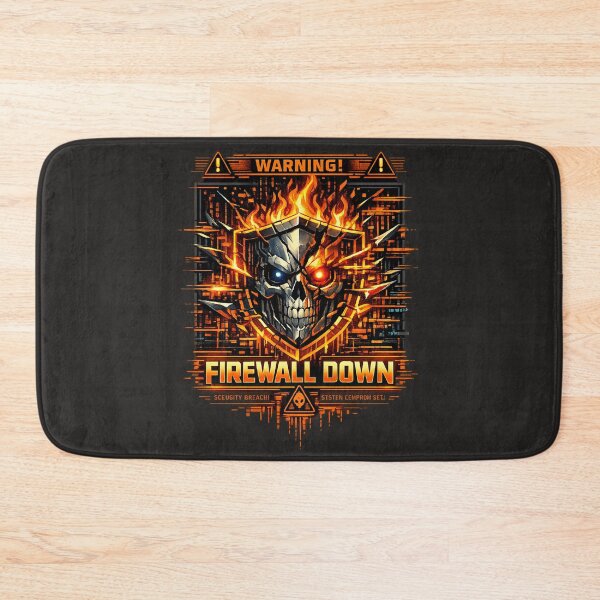 Item preview, Firewall Down Cyberpunk Hacker Skull designed and sold by Thaivi Design.