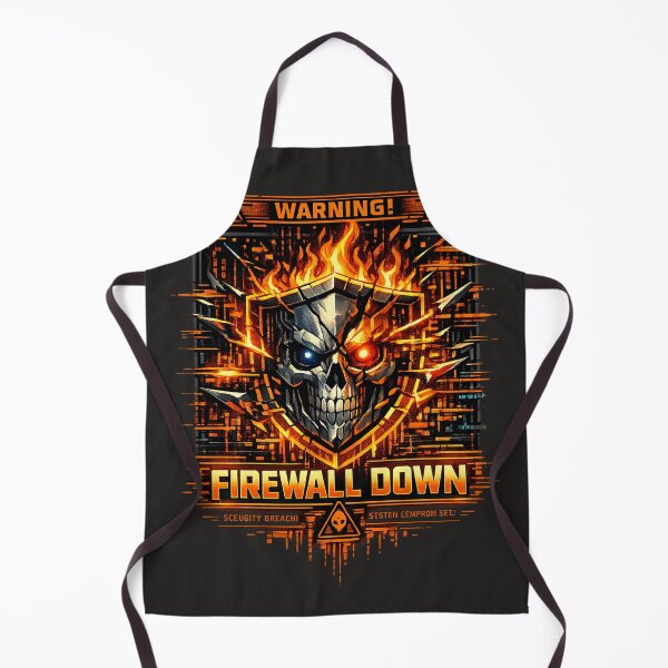 Item preview, Firewall Down Cyberpunk Hacker Skull designed and sold by Thaivi Design.