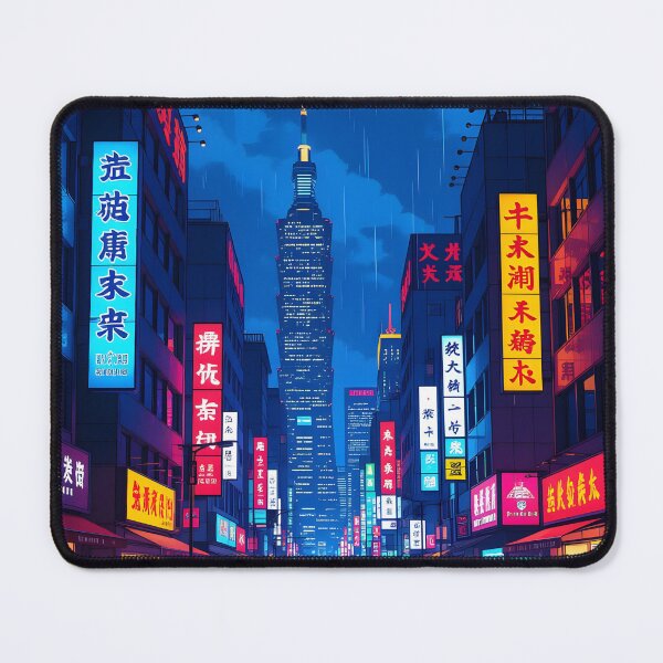 Item preview, Taipei Night Vibes the capital of Taiwan - Neon Rain Night: Neon City District designed and sold by Wiss2Arts.