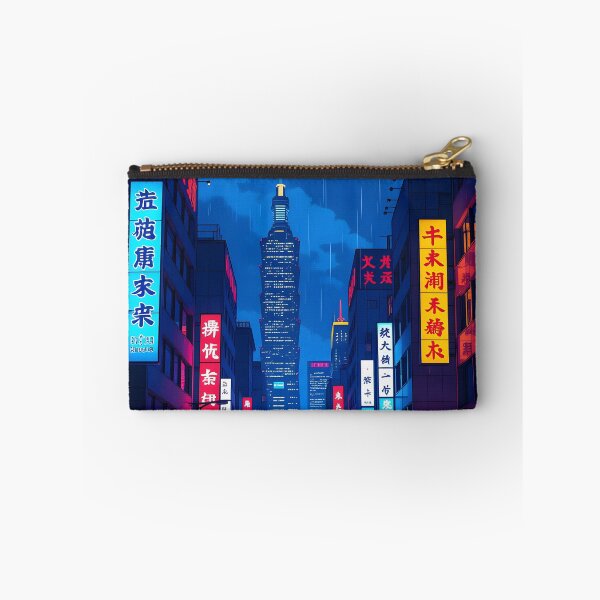 Item preview, Taipei Night Vibes the capital of Taiwan - Neon Rain Night: Neon City District designed and sold by Wiss2Arts.