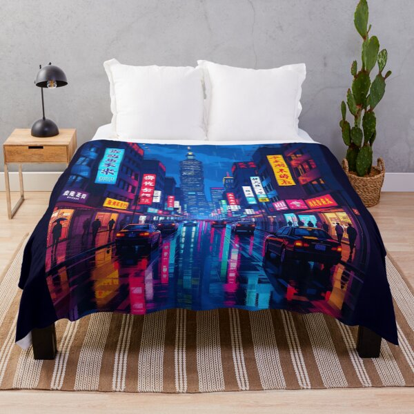 Item preview, Taipei Night Vibes the capital of Taiwan - Neon Rain Night: Neon City District designed and sold by Wiss2Arts.