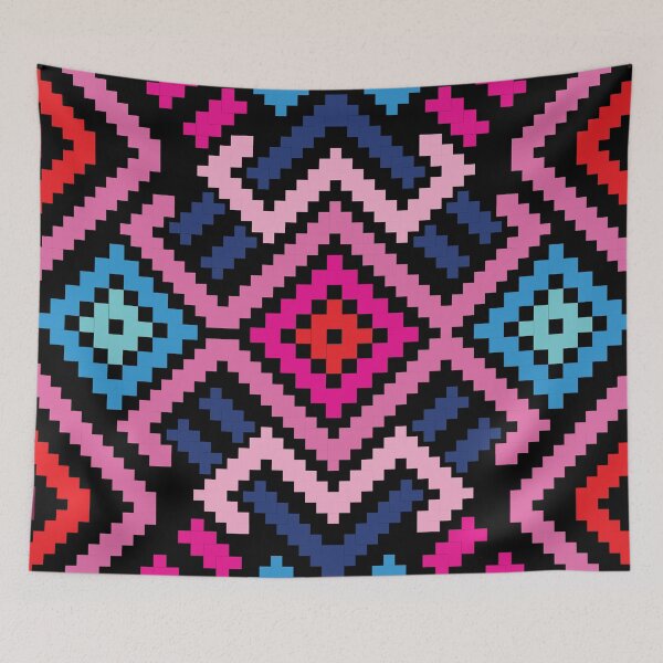 Item preview, Pixel Tribal Geometric Ethnic Seamless Pattern designed and sold by PowerAntShop.