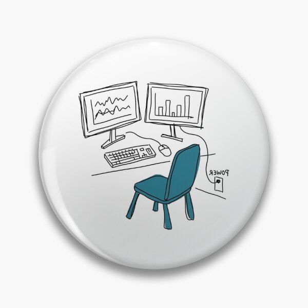 Item preview, Dreams Come True: Dual Monitor Desk & Teal Chair designed and sold by mini-hama.