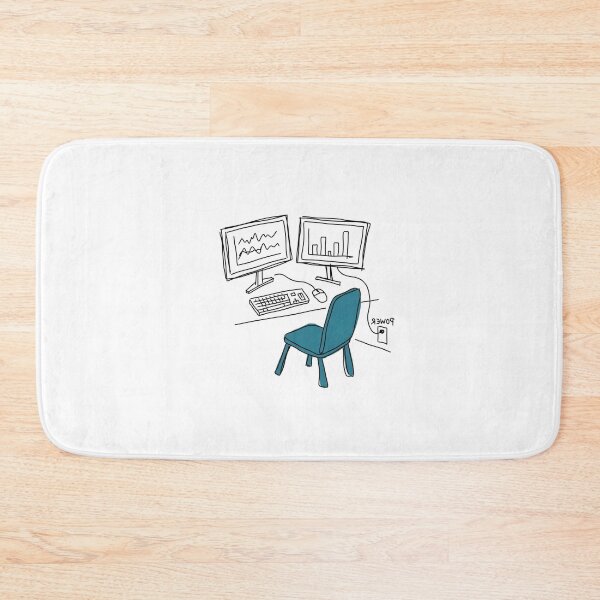 Item preview, Dreams Come True: Dual Monitor Desk & Teal Chair designed and sold by mini-hama.