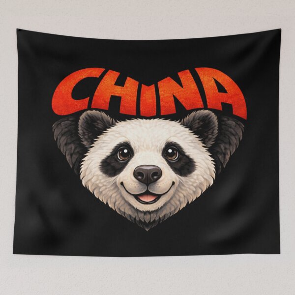 Item preview, China - Panda Heart Shape designed and sold by Myra365Art.
