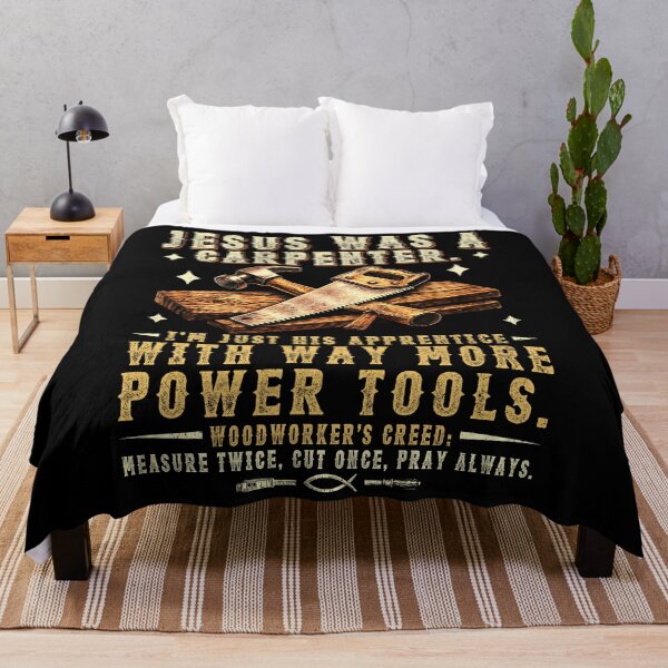 Item preview, Jesus Was A Carpenter Way More Power Tools Christian Humor Design designed and sold by Ortigzitoun.