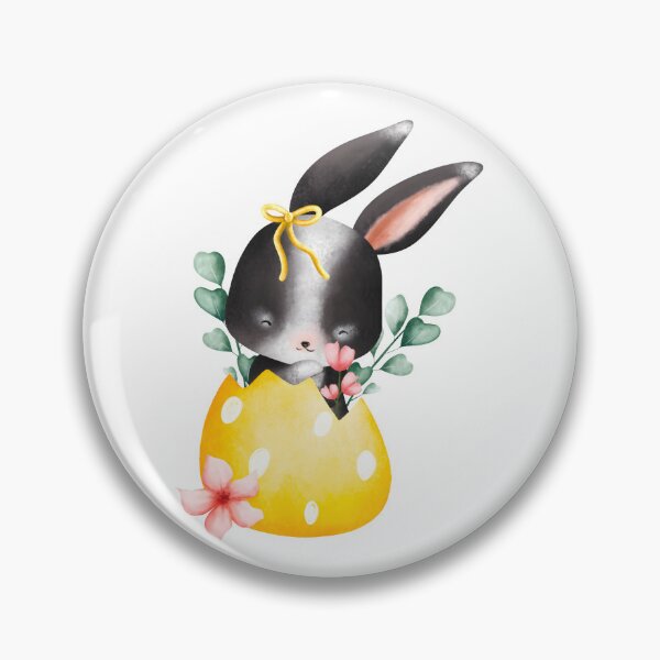 Artikelvorschau, Niedliches Osterhasen-T-Shirt für Kinder – Kawaii-Aquarellhase im gelben Ei mit Frühlingsblumen, Kleinkind-Ostershirt entworfen und verkauft von FestivityFinds.