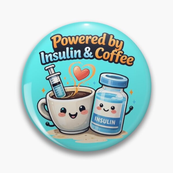 Item preview, Powered by Insulin & Coffee – Diabetes Warrior designed and sold by DiabetesPrints.