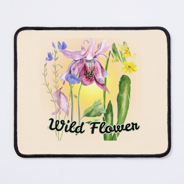 Item preview, Wildflower Glow: Ethereal Pink Columbine Watercolor designed and sold by PriyaMagic.