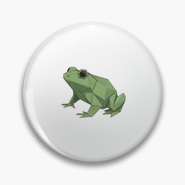 Item preview, Minimalist Green Frog – Origami Sticker for Zen Style Fans designed and sold by bsbd-action.