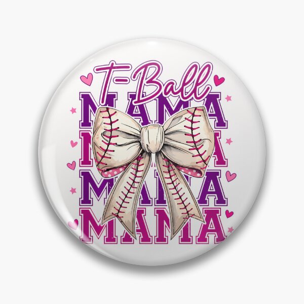 Item preview, T-Ball Mama Baseball Mom Coquette Bow designed and sold by Trungles-tee.