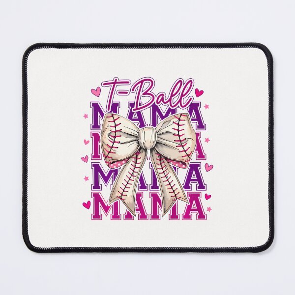 Item preview, T-Ball Mama Baseball Mom Coquette Bow designed and sold by Trungles-tee.