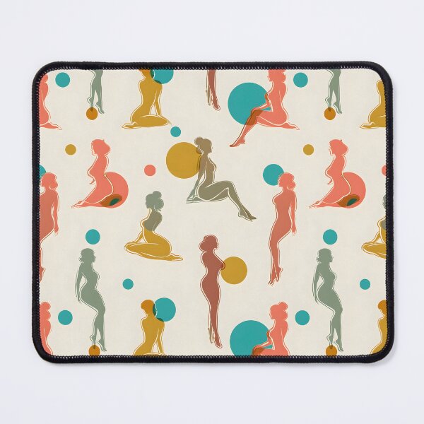 Item preview, Mid Century Modern Female Form Abstract Silhouette Pattern designed and sold by FeelFreeStore.