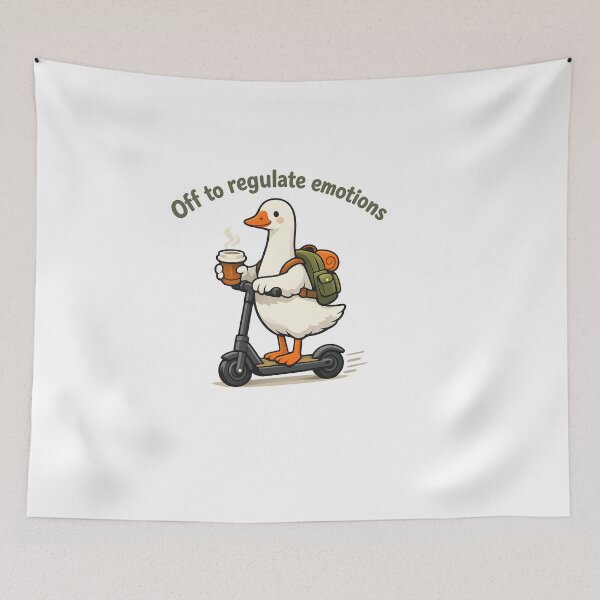 Item preview, Off to Regulate Emotions Duck Design designed and sold by HUTEND.
