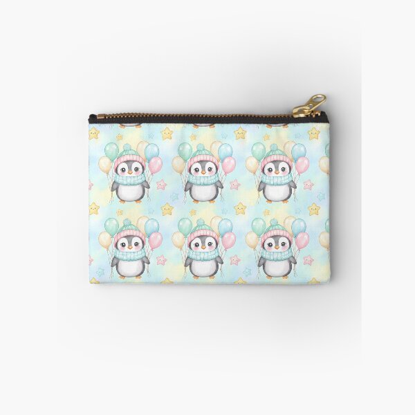Item preview, Kawaii Penguin with Balloons Pattern designed and sold by naragon4289.