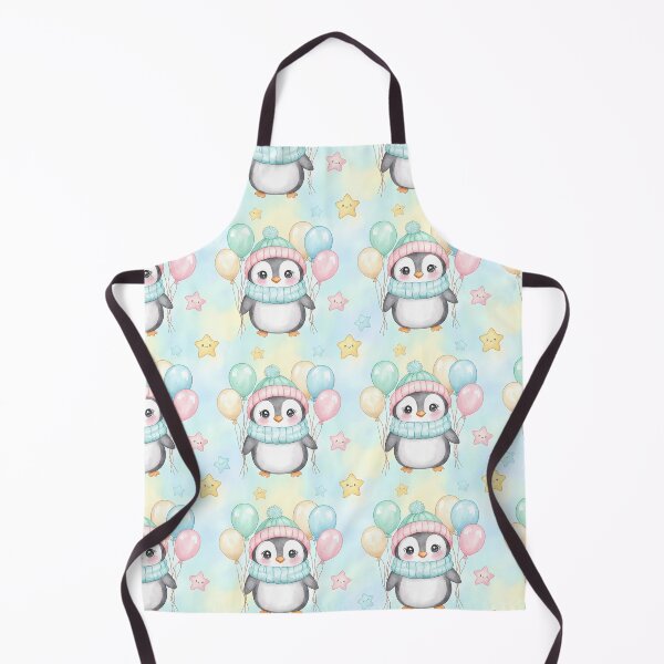 Item preview, Kawaii Penguin with Balloons Pattern designed and sold by naragon4289.