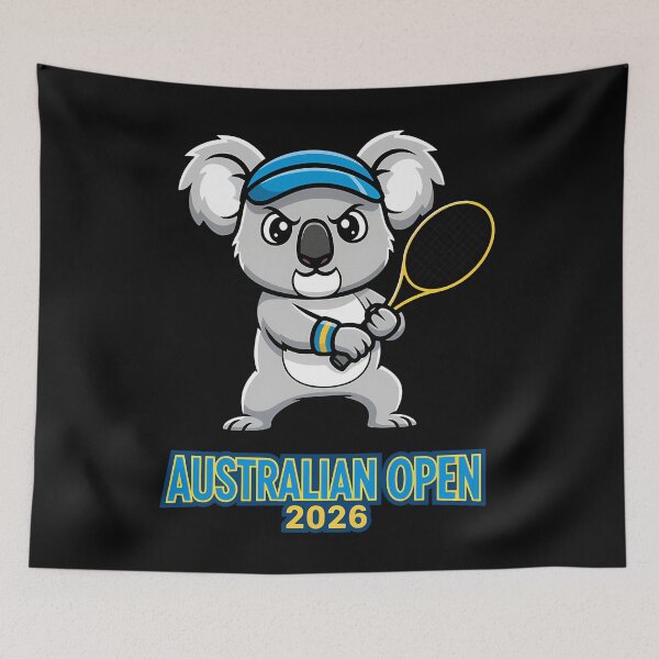 Item preview, Australian Open 2026 Koala Tennis Champion Fan designed and sold by Armendariz3.