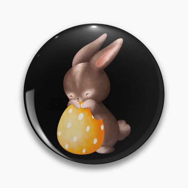 Artikelvorschau, Niedlicher Osterhasen-Aufkleber – Kawaii-Aquarell-Hasen in Braun mit gelbem Osterei und weißen Punkten | Bezaubernder Frühlingshasen-Aufkleber entworfen und verkauft von FestivityFinds.