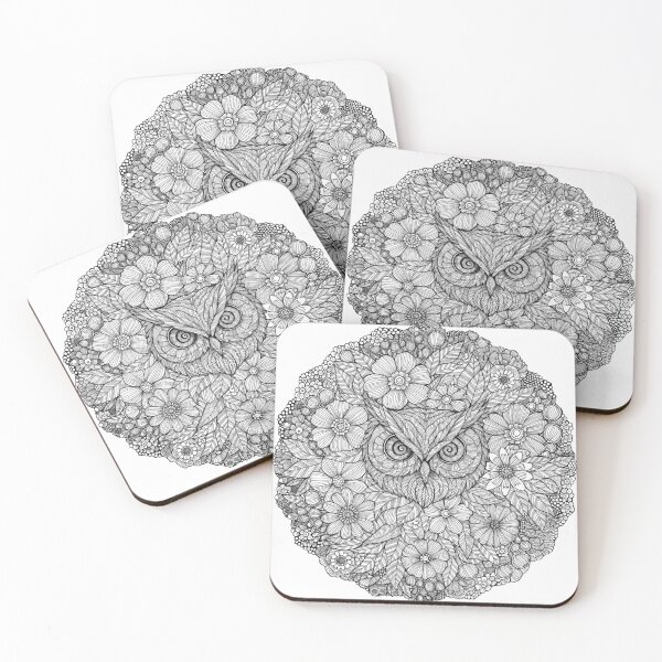 Item preview, Floral Mandala Art owl – Intricate Flower Mandala Design designed and sold by Anime9122.