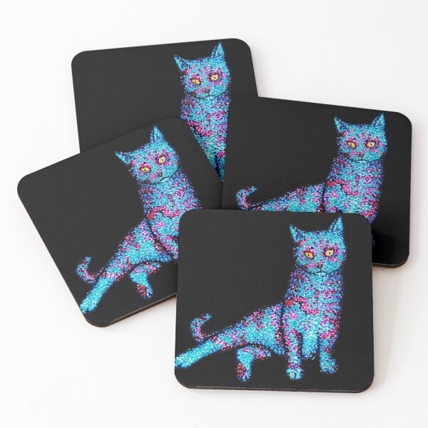 Item preview, Sparkly Galaxy Cat Illustration: Cute Cosmic Cat Art designed and sold by LucilleErebus.