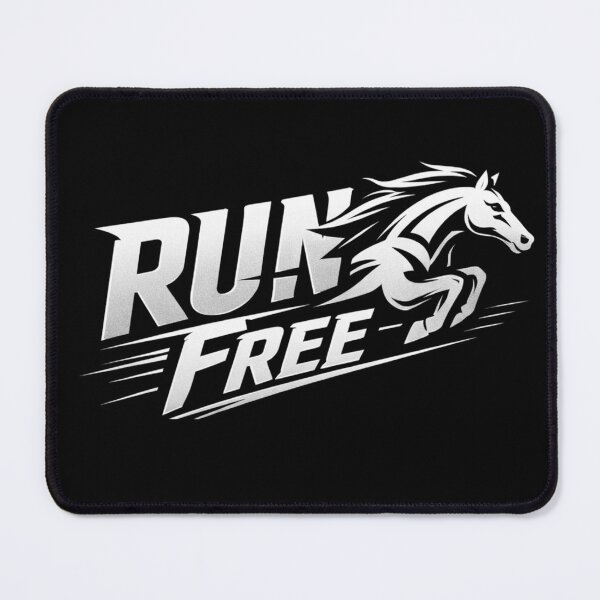 Item preview, Run Free Wild Horse Athletic Typography designed and sold by amazingcorner.