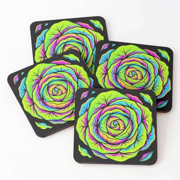Item preview, Neon Pop Art Cabbage Spiral - High Contrast Veggie Aesthetic designed and sold by KuroAtelier.