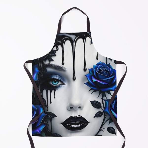 Item preview, Midnight Blue Gothic Rose Woman Portrait designed and sold by Kaleidoscope Print.