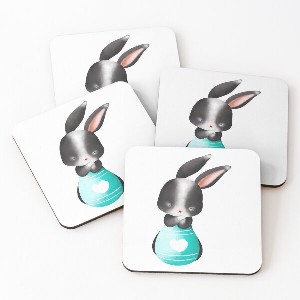 Item preview, Cute Easter Bunny Baby Onesie – Kawaii Watercolor Rabbit with Teal Heart Easter Egg | Adorable Spring Baby Bodysuit designed and sold by FestivityFinds.