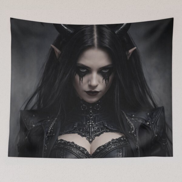 Item preview, Dark Gothic Demon Queen Portrait designed and sold by Kaleidoscope Print.
