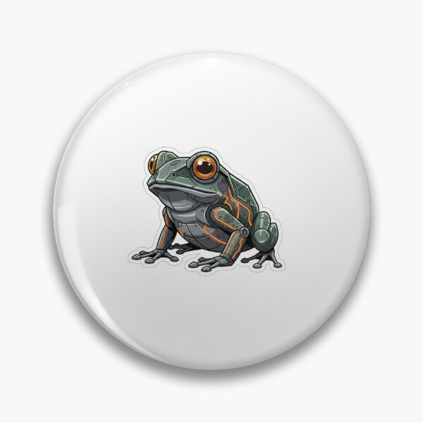 Item preview, Robotic Cyborg Frog – Cyberpunk Sticker for Technology Fans designed and sold by bsbd-action.