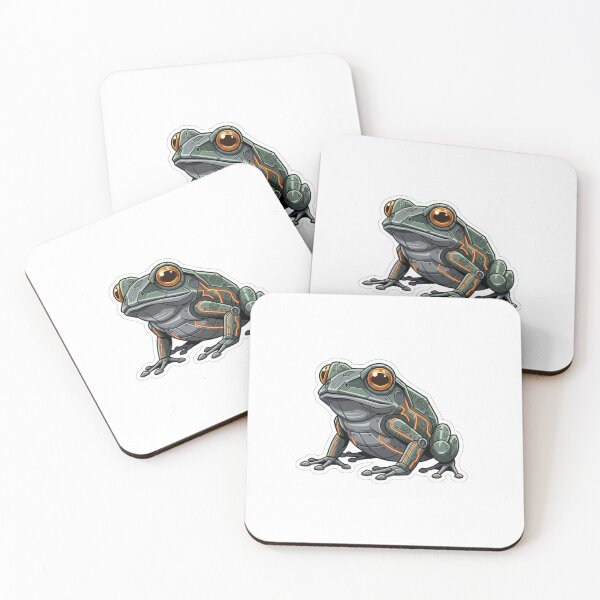 Item preview, Robotic Cyborg Frog – Cyberpunk Sticker for Technology Fans designed and sold by bsbd-action.