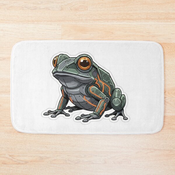 Item preview, Robotic Cyborg Frog – Cyberpunk Sticker for Technology Fans designed and sold by bsbd-action.