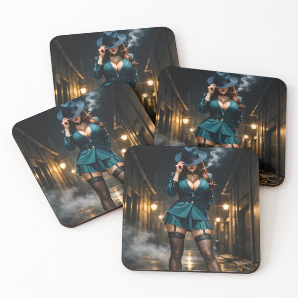 Item preview, Noir Femme Fatale in Emerald Suit designed and sold by Kaleidoscope Print.