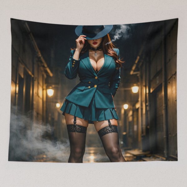 Item preview, Noir Femme Fatale in Emerald Suit designed and sold by Kaleidoscope Print.