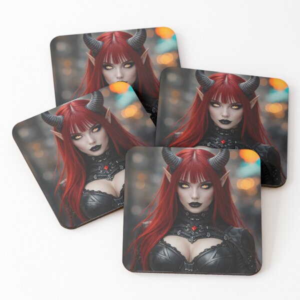 Item preview, Scarlet Gothic Demon Queen Portrait designed and sold by Kaleidoscope Print.