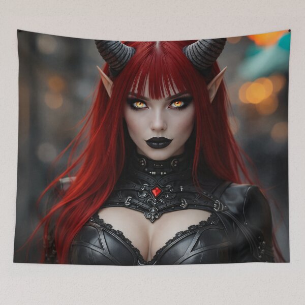 Item preview, Scarlet Gothic Demon Queen Portrait designed and sold by Kaleidoscope Print.