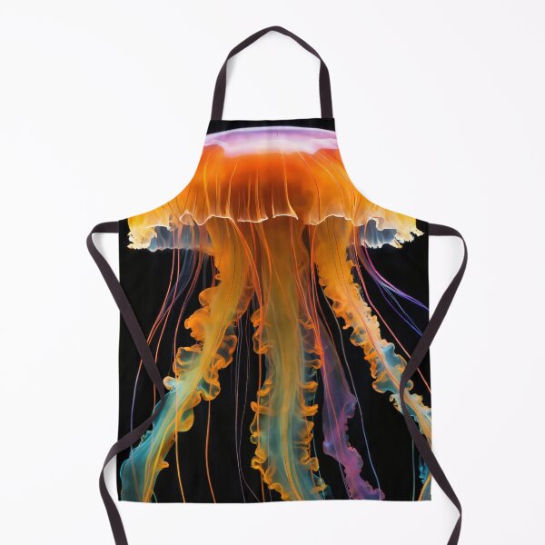 Item preview, Neon Sunset Jellyfish Glow Art designed and sold by Kaleidoscope Print.