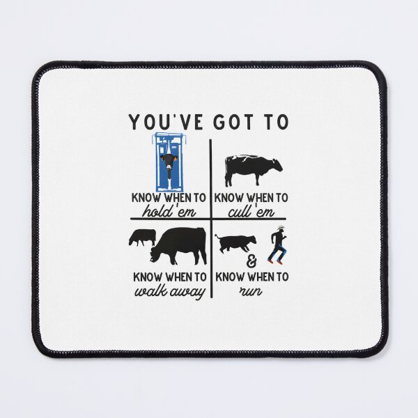 Item preview, Funny Rancher Know When To Hold Em Classic T-Shirt  Western Cow Humor Graphic  designed and sold by KathrineCody1.