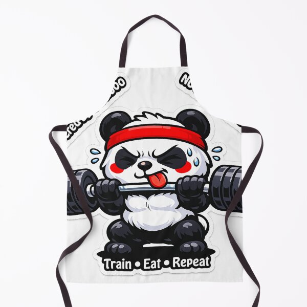 Item preview, Cute Gym Panda – Funny Workout Panda | Fitness Lover & Gym Motivation Design designed and sold by WittyWear Designs.