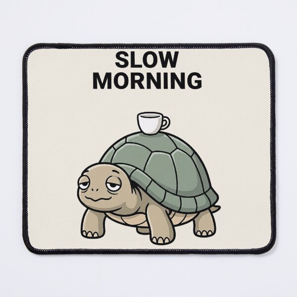 Item preview, Slow Morning Turtle Shirt – Funny Sleepy Turtle Coffee Meme T-Shirt designed and sold by ZyxDes.