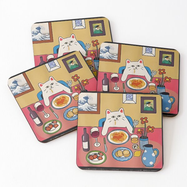 Item preview, More Spaghetti Less Upsetti Funny Cute Cat Pasta designed and sold by mai-risingpath.