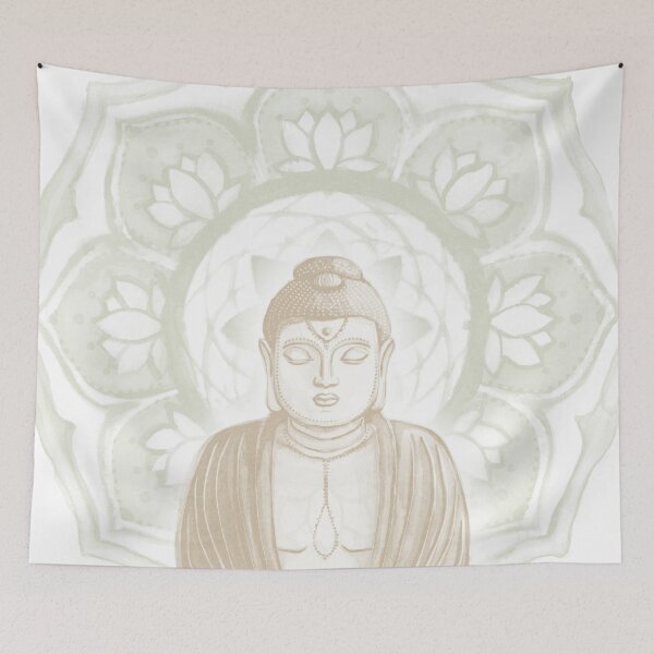 Item preview, Buddha Padma Watercolor - Snow Dove Tea designed and sold by Irene Estelle.