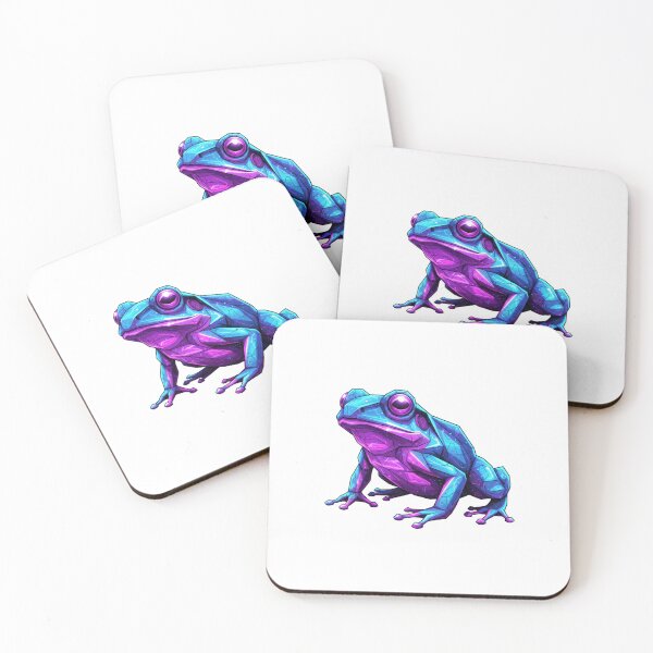Item preview, Geometric Neon Frog – Futuristic Sticker for Modern Design Lovers designed and sold by bsbd-action.